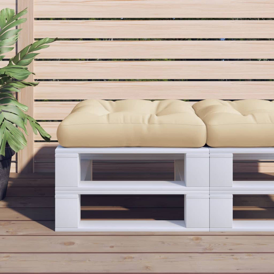 Palletkussen 60x60x12 cm stof beige