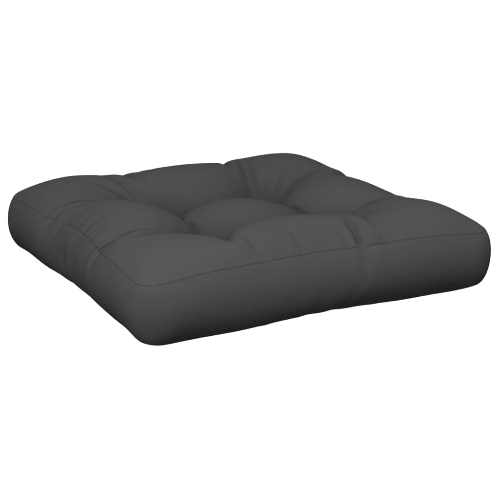 Palletkussen 60x60x12 cm stof zwart