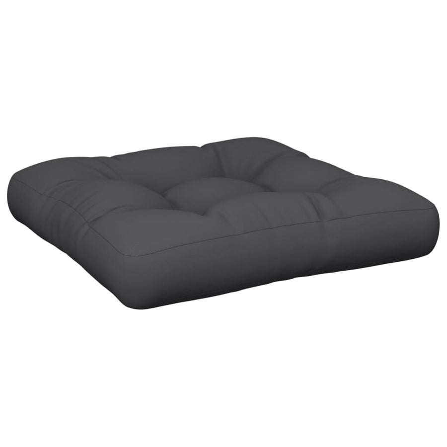 Palletkussen 60x60x12 cm stof zwart