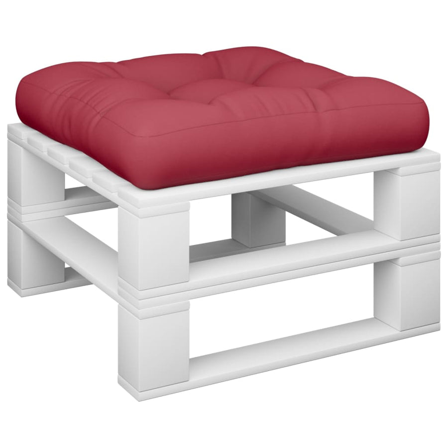 Palletkussen 60x60x12 cm stof wijnrood