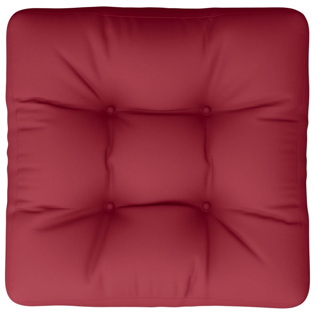 Palletkussen 60x60x12 cm stof wijnrood