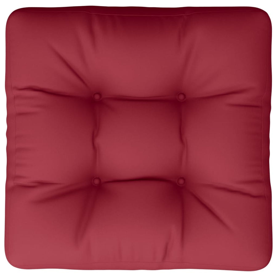 Palletkussen 60x60x12 cm stof wijnrood