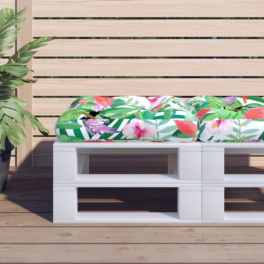 Palletkussen Stof Meerkleurig Groen En Roze 60 x 60 x 12 cm