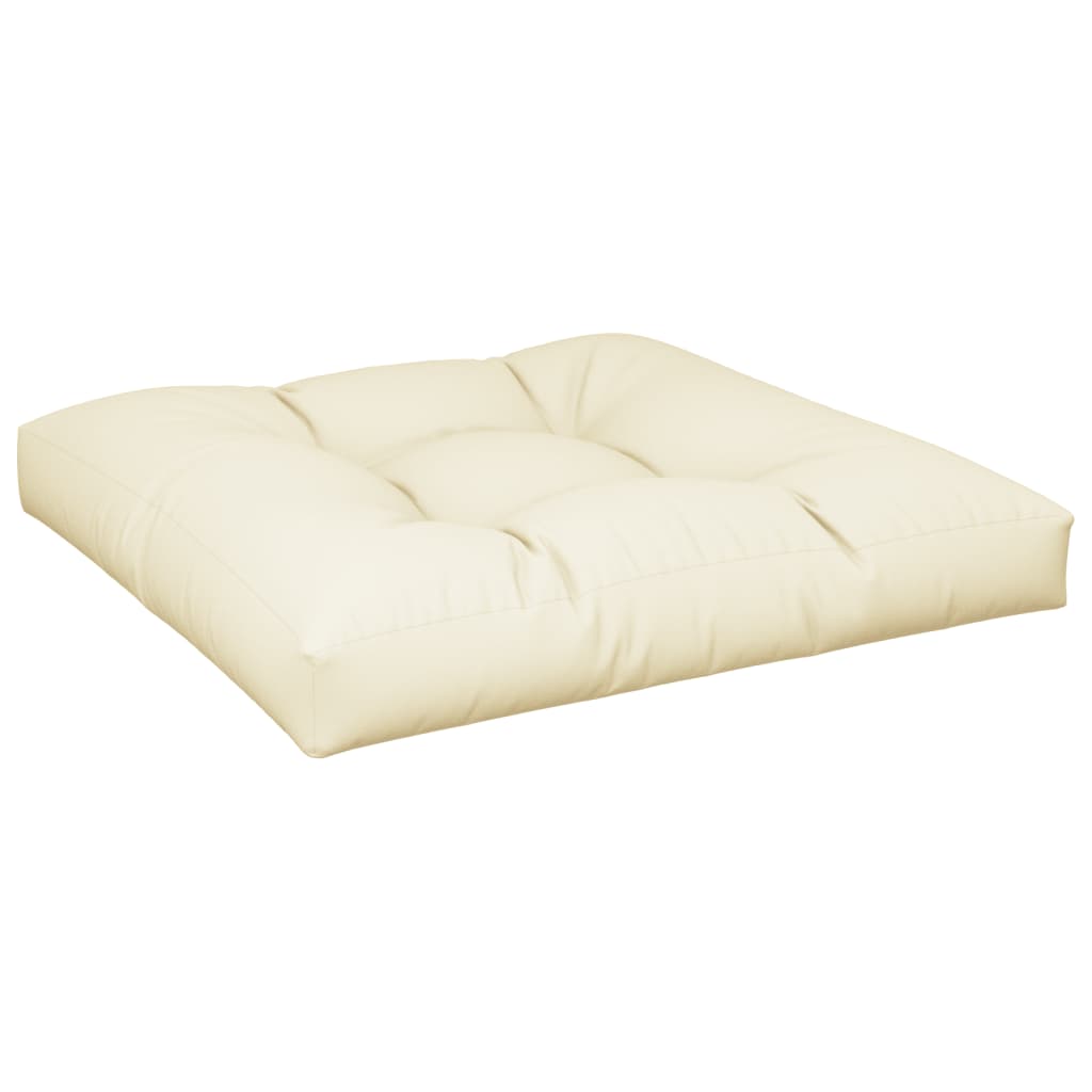 Palletkussen 70x70x12 cm stof crèmekleurig