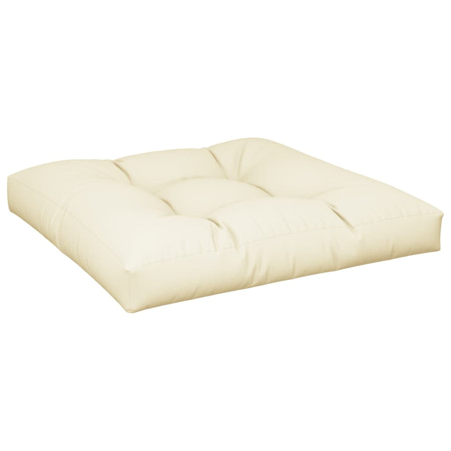 Palletkussen 70x70x12 cm stof crèmekleurig