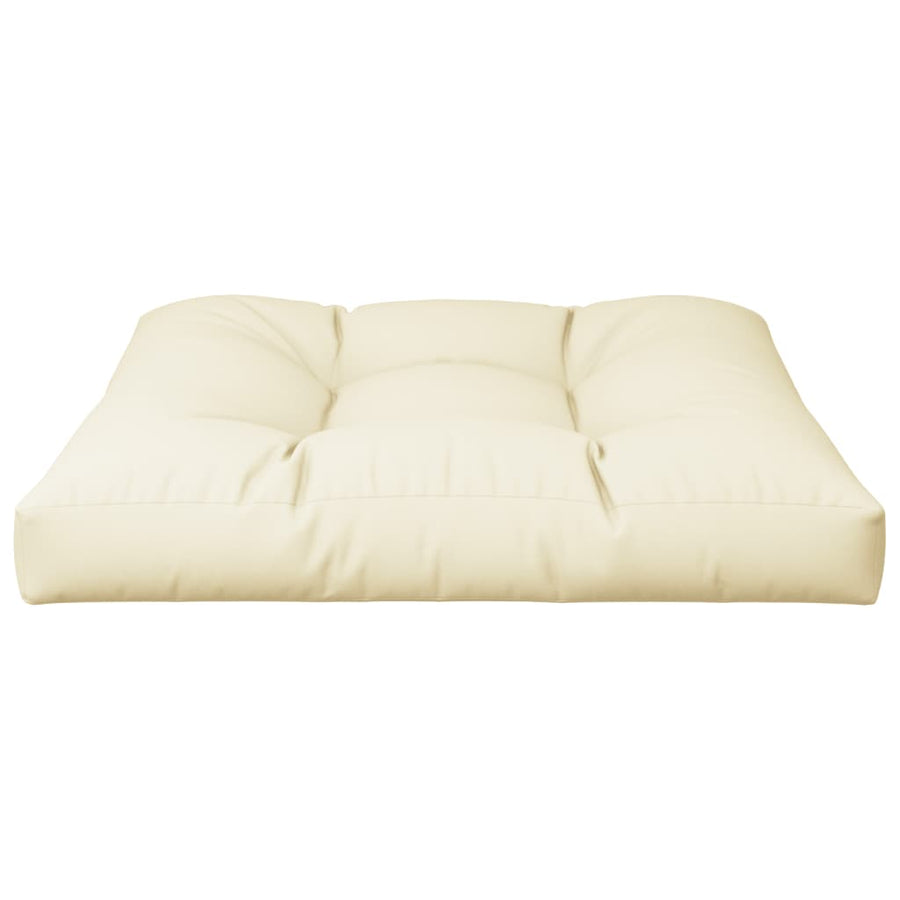 Palletkussen 70x70x12 cm stof crèmekleurig