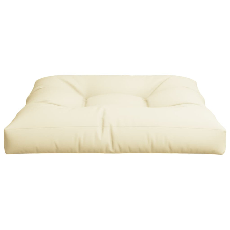 Palletkussen 70x70x12 cm stof crèmekleurig