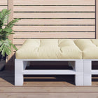 Pallet cushion 70x70x12 cm fabric cream-colored