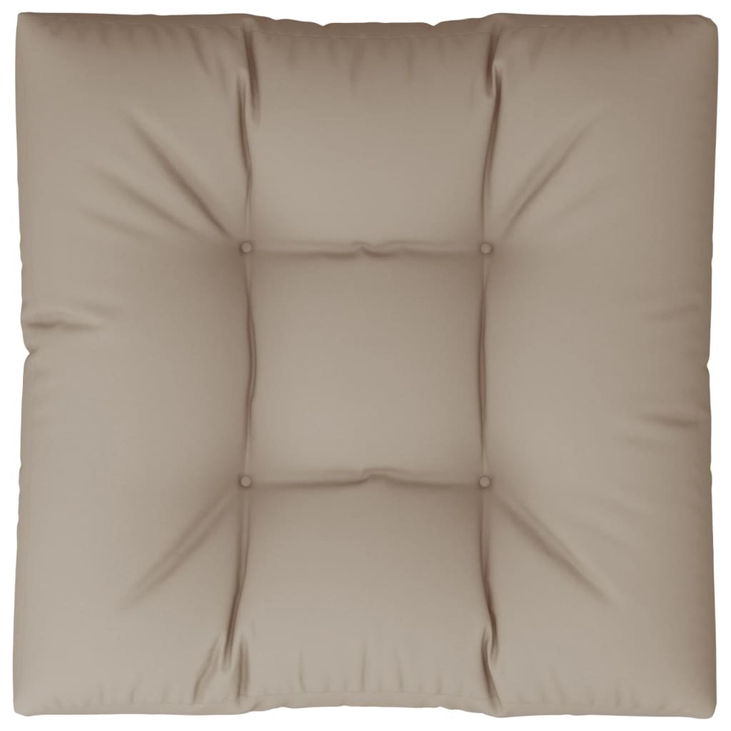 Palletkussen 70x70x12 cm stof taupe