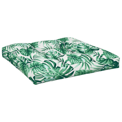 Palletkussen bladpatroon 70x70x12 cm