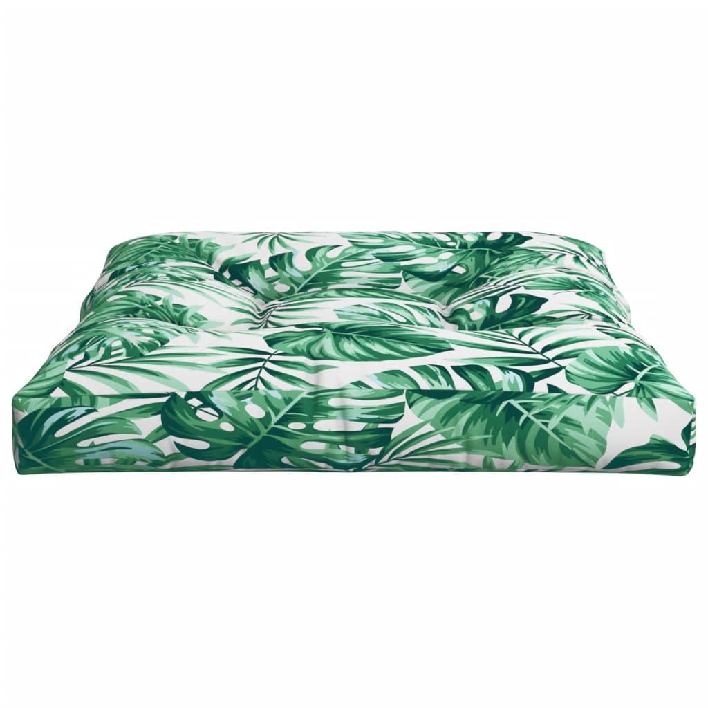 Palletkussen bladpatroon 70x70x12 cm