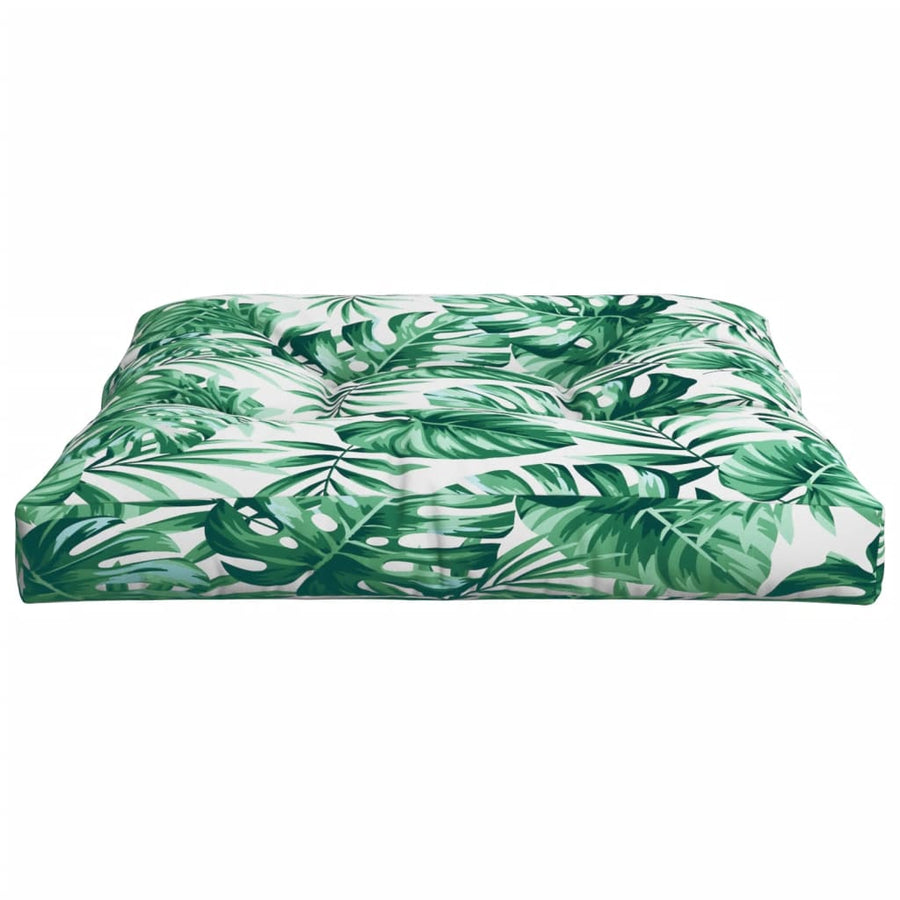 Palletkussen bladpatroon 70x70x12 cm