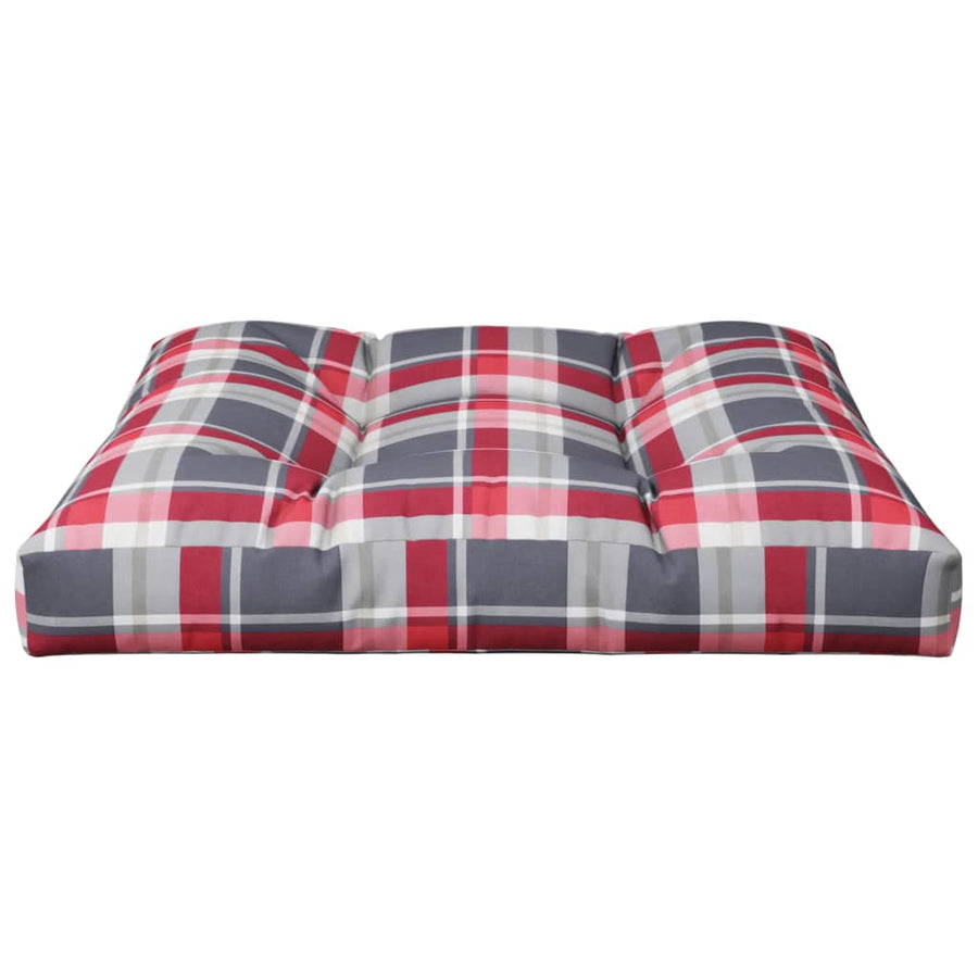 Palletkussen Stof Ruitpatroon Rood Rood Ruitpatroon 70 x 70 x 12 cm