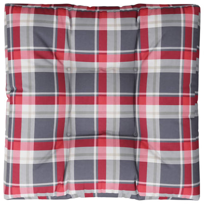 Palletkussen Stof Ruitpatroon Rood Rood Ruitpatroon 70 x 70 x 12 cm