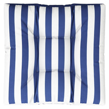 Palletkussen Gestreept Stof Blauw En Wit 70 x 70 x 12 cm