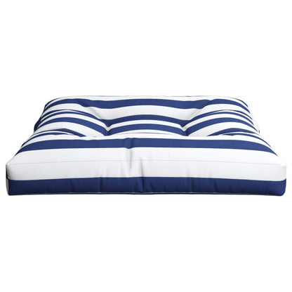 Palletkussen Gestreept Stof Blauw En Wit 70 x 70 x 12 cm