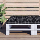 Palletkussen 70x70x12 cm ruitpatroon multikleur
