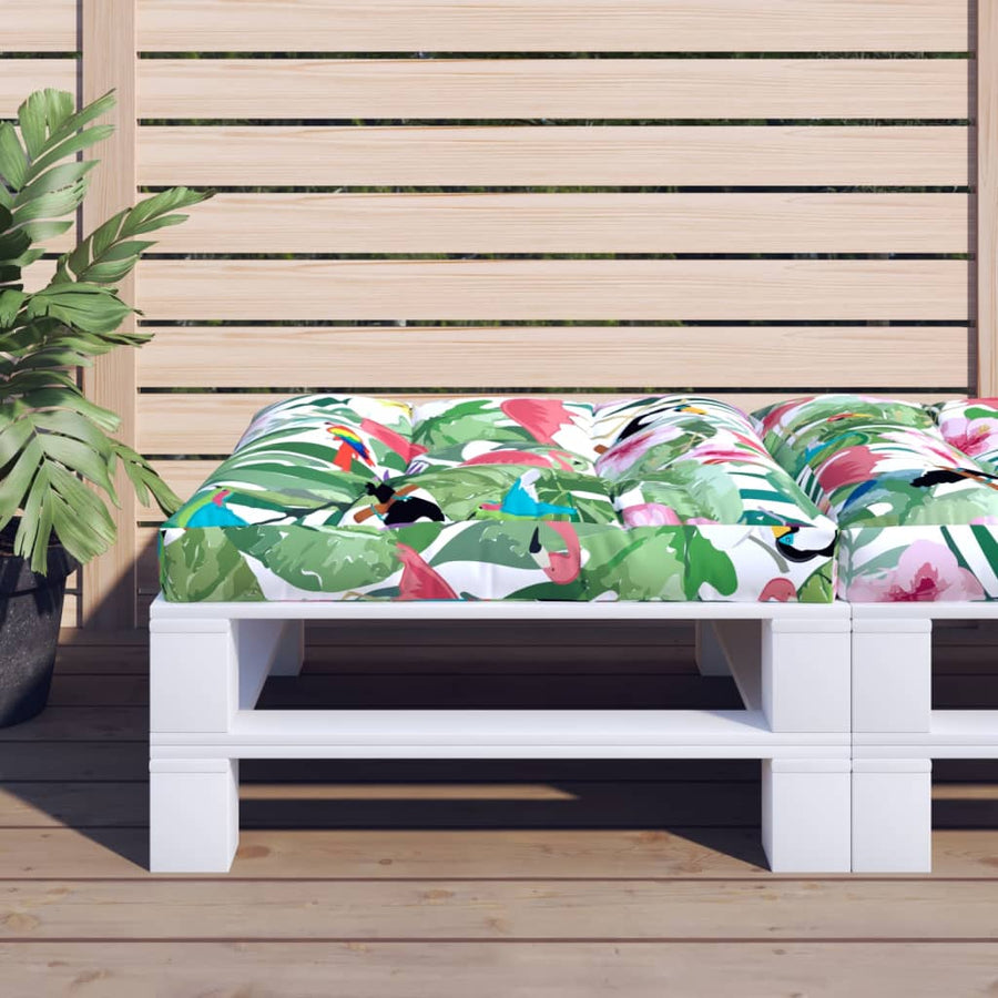 Palletkussen Stof Meerkleurig Groen En Roze 70 x 70 x 12 cm