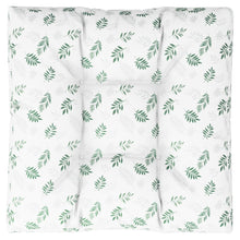 Palletkussen Bladpatroon Stof Wit En Groen 70 x 70 x 12 cm
