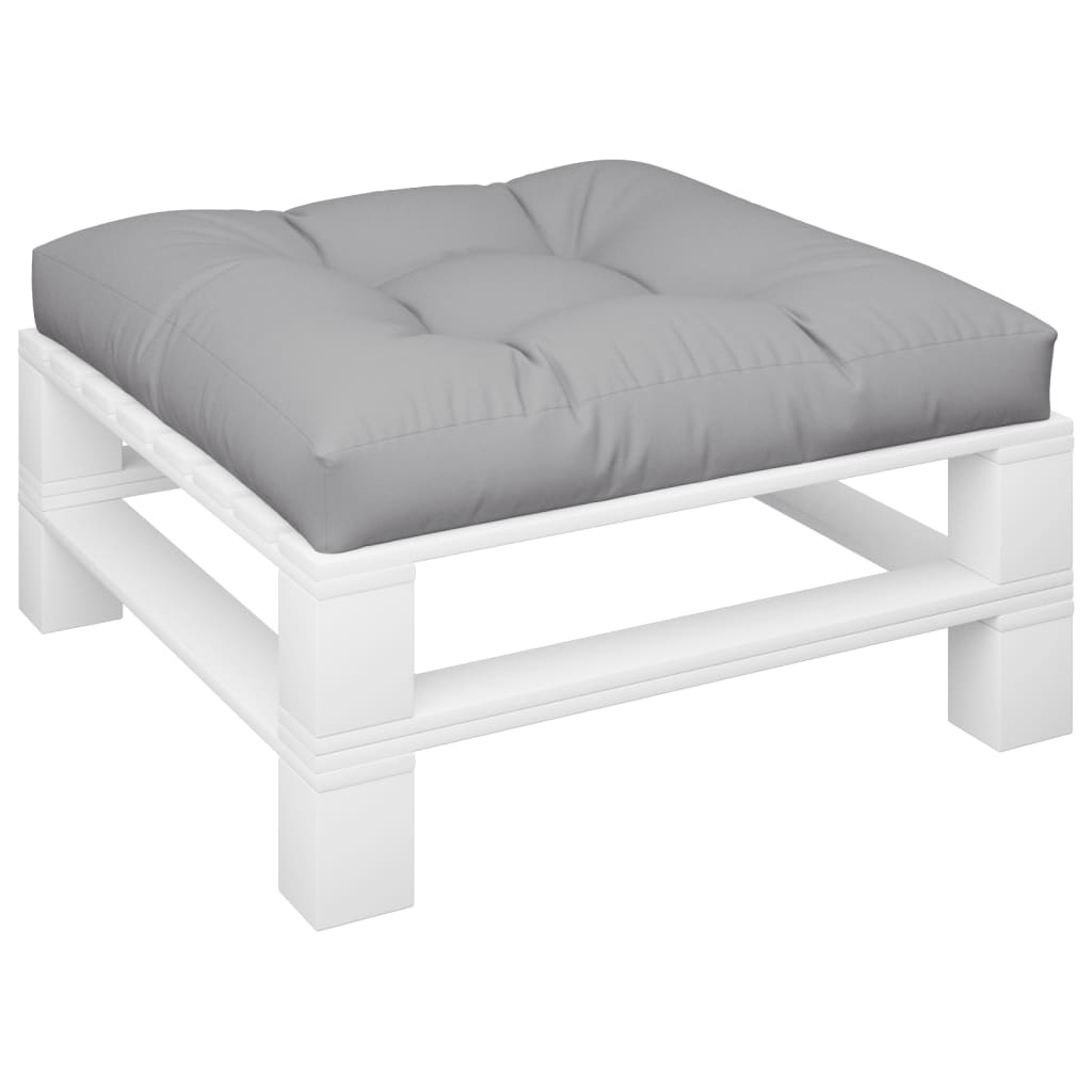 Palletkussen 80x80x12 cm stof grijs