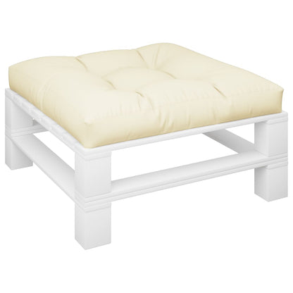 Palletkussen Stof Kleurig 80 x 80 x 12 cm Crème
