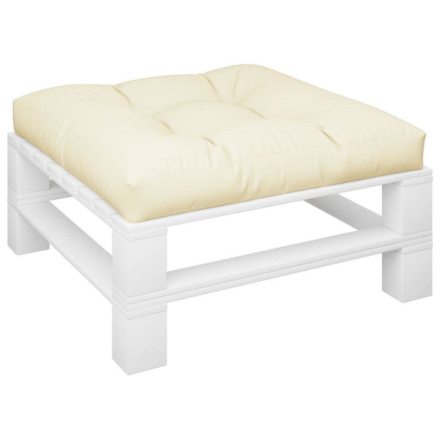 Palletkussen Stof Kleurig 80 x 80 x 12 cm Crème
