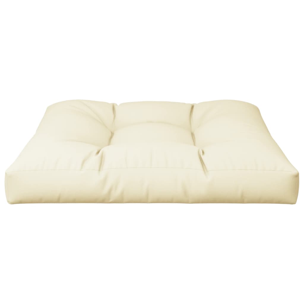Palletkussen Stof Kleurig 80 x 80 x 12 cm Crème