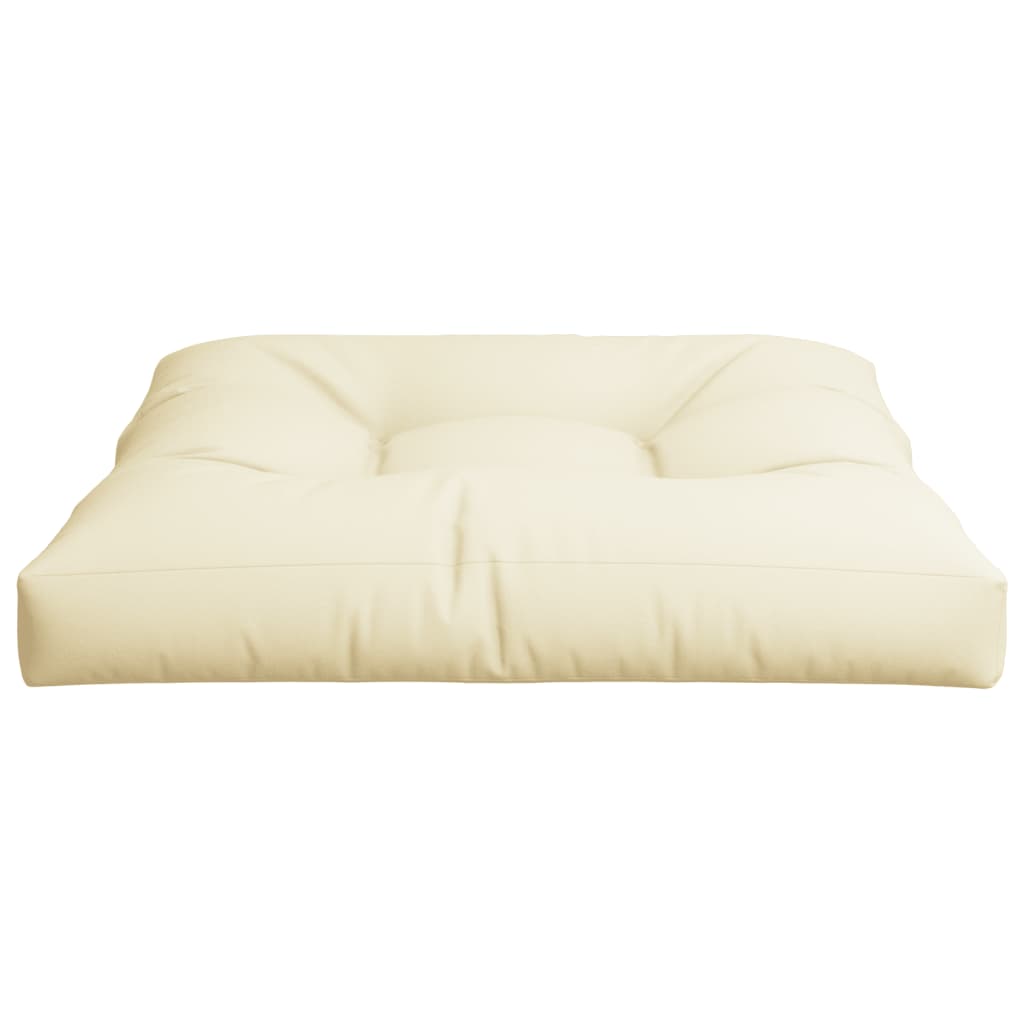 Palletkussen Stof Kleurig 80 x 80 x 12 cm Crème