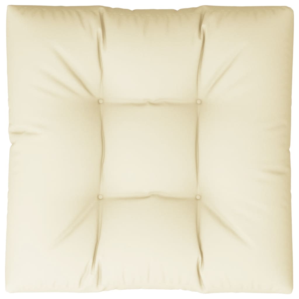 Palletkussen Stof Kleurig 80 x 80 x 12 cm Crème