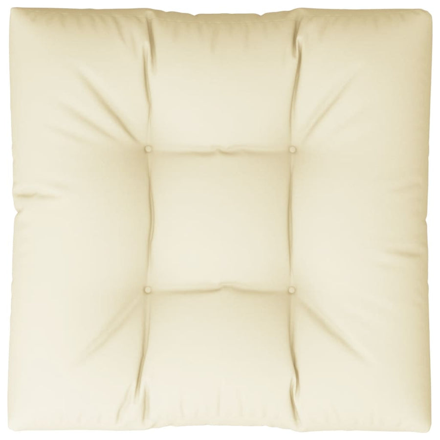 Palletkussen Stof Kleurig 80 x 80 x 12 cm Crème