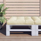 Pallet cushion 80x80x12 cm cream fabric