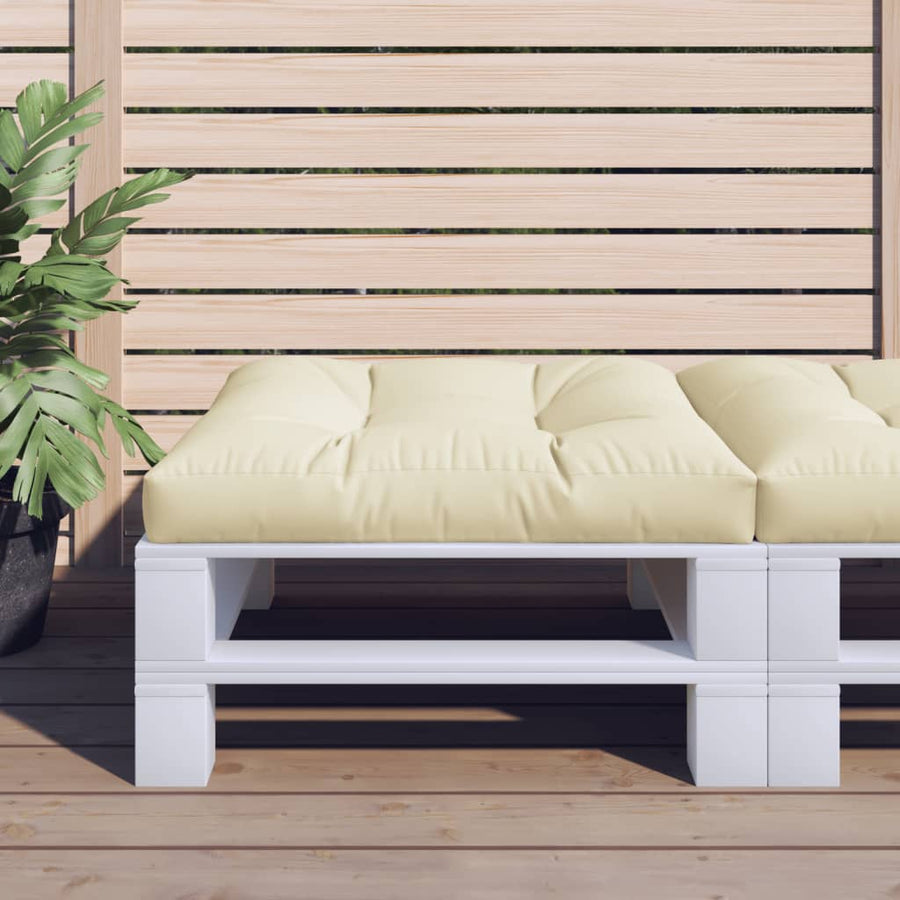 Palletkussen Stof Kleurig 80 x 80 x 12 cm Crème