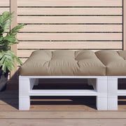 Pallet cushion 80x80x12 cm fabric taupe