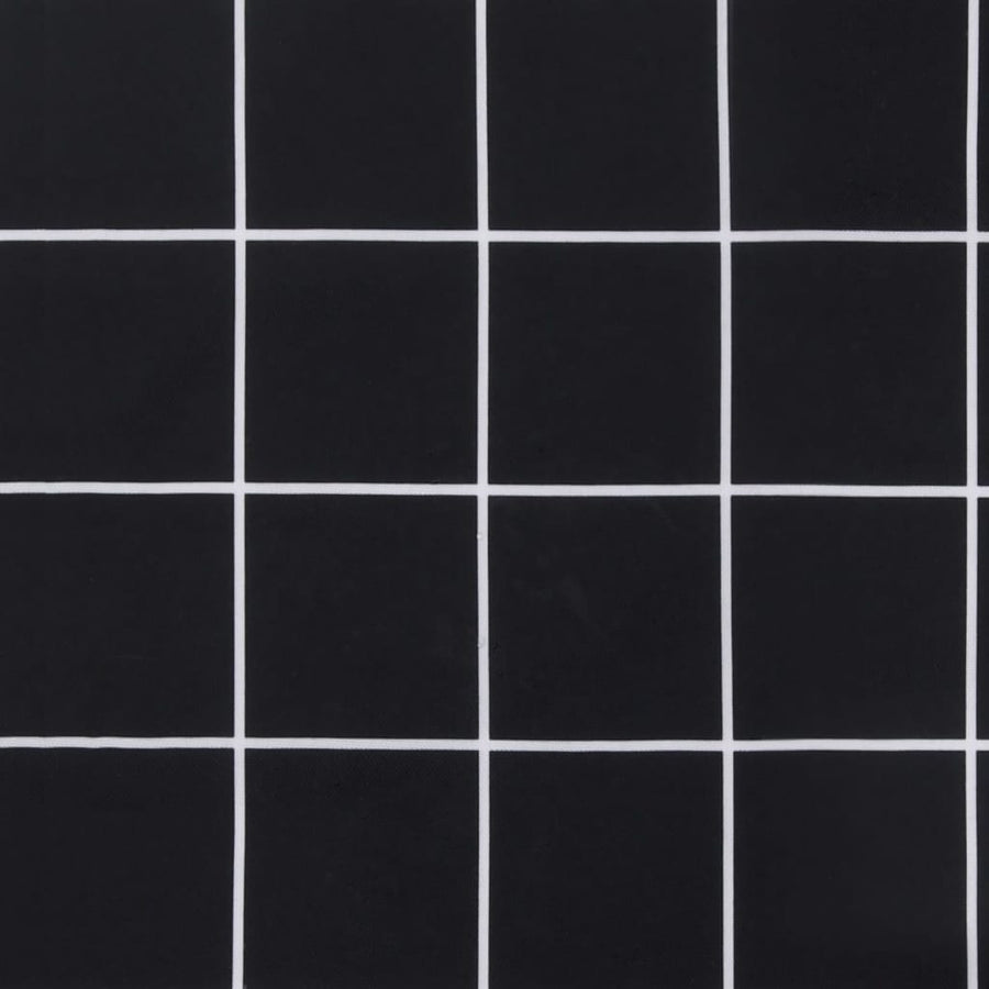 Palletkussen ruitpatroon 80x80x12 cm stof zwart