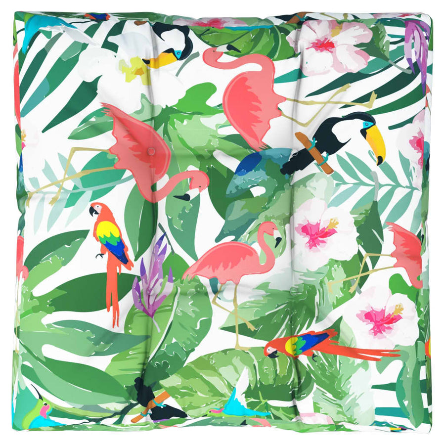 Palletkussen Stof Meerkleurig Groen En Roze 80 x 80 x 12 cm