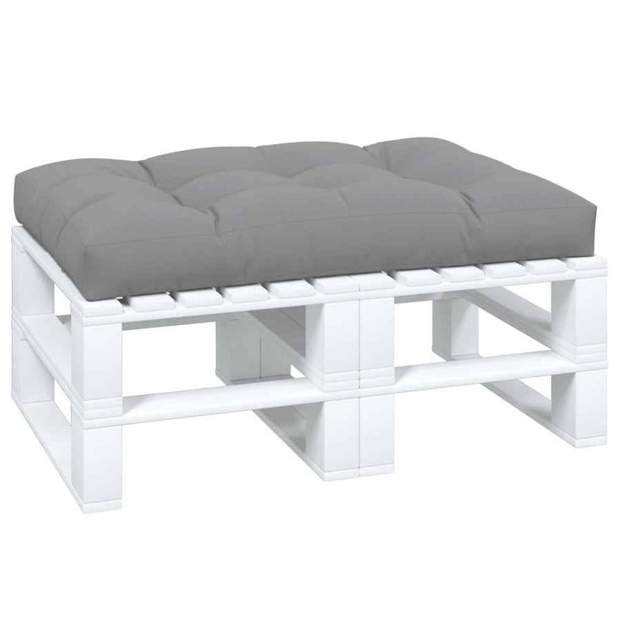 Palletkussen Stof 120 x 80 x 12 cm Grijs