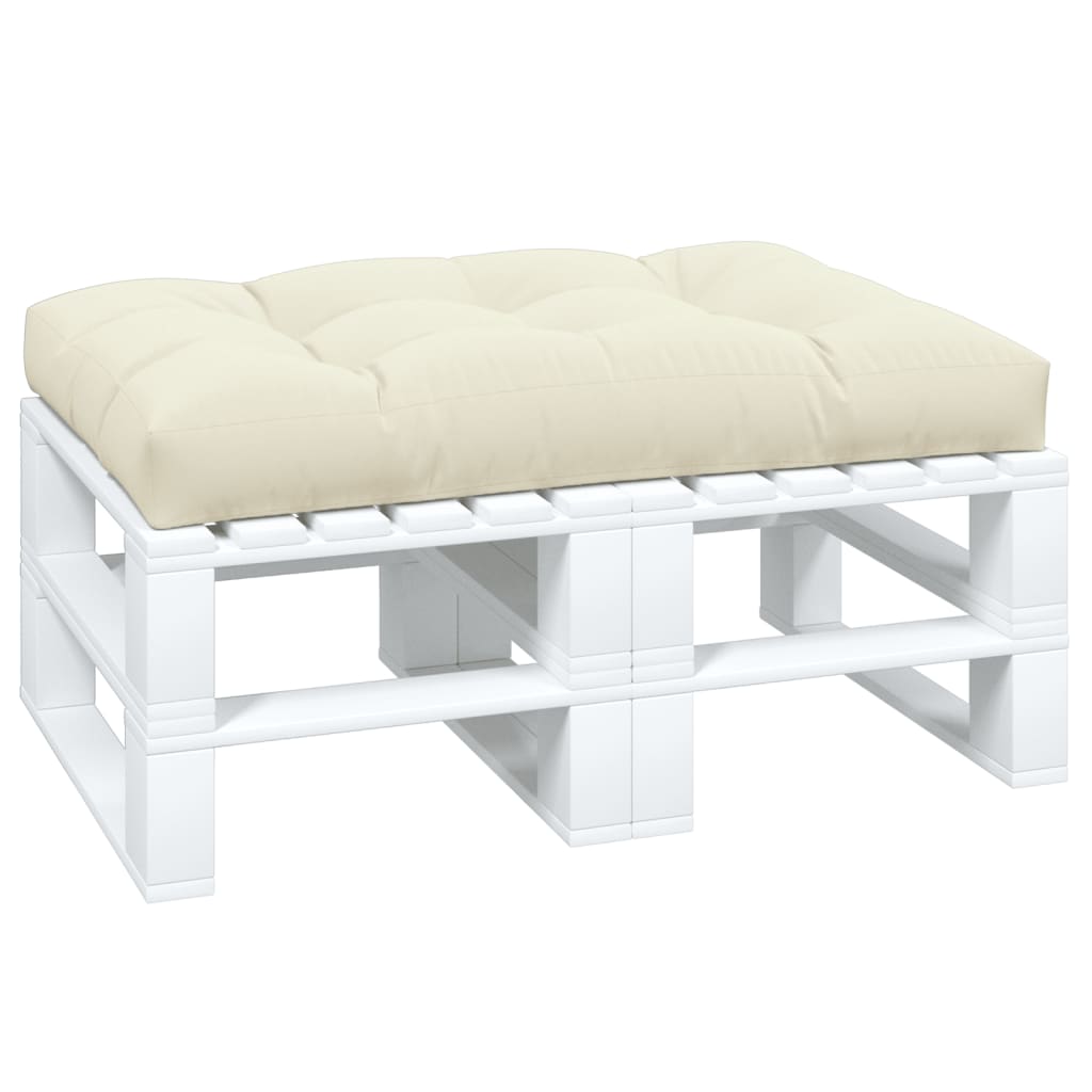 Palletkussen Stof Kleurig 120 x 80 x 12 cm Crème