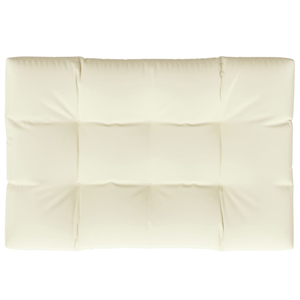 Palletkussen Stof Kleurig 120 x 80 x 12 cm Crème