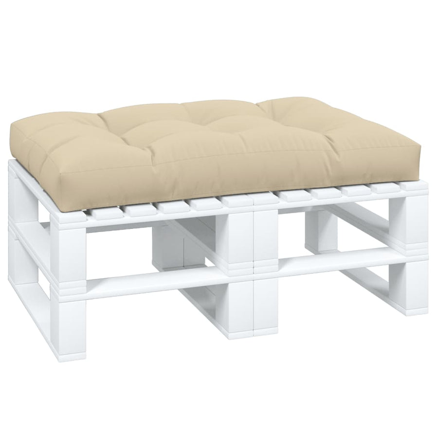 Palletkussen 120x80x12 cm stof beige