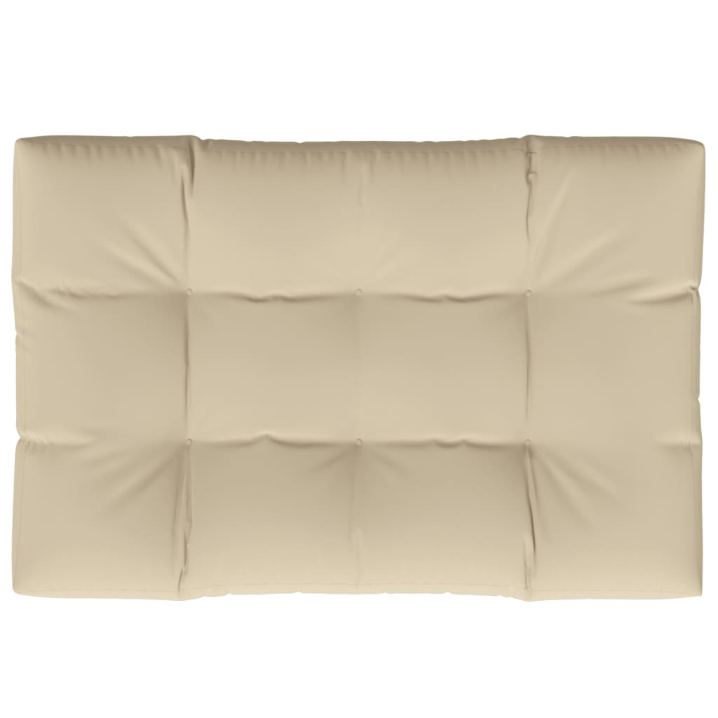 Palletkussen 120x80x12 cm stof beige