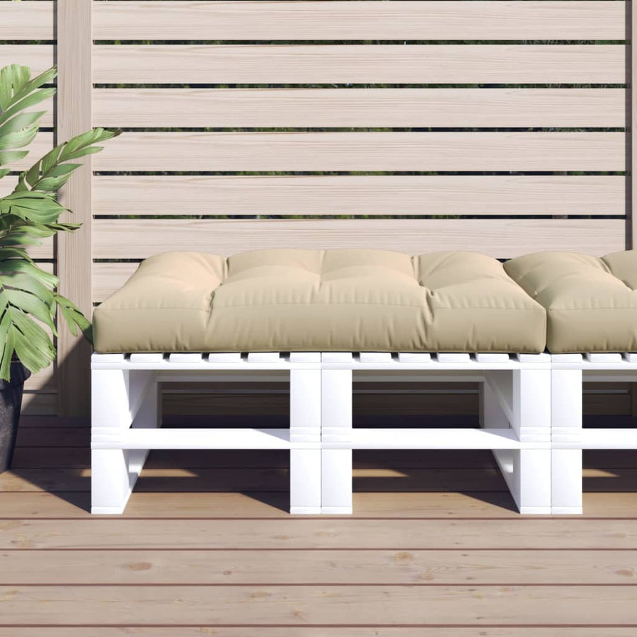 Palletkussen 120x80x12 cm stof beige
