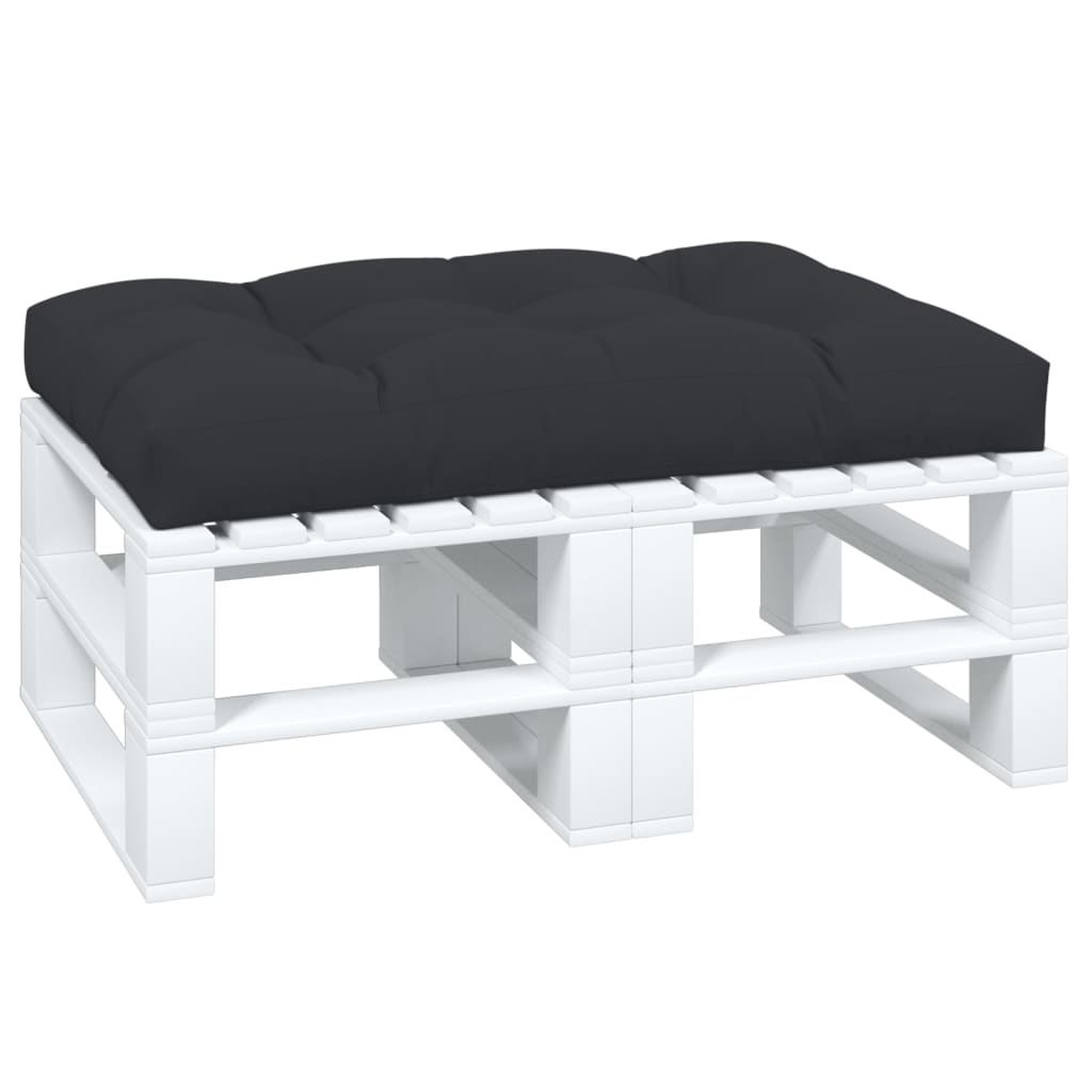 Palletkussen Stof 120 x 80 x 12 cm Zwart