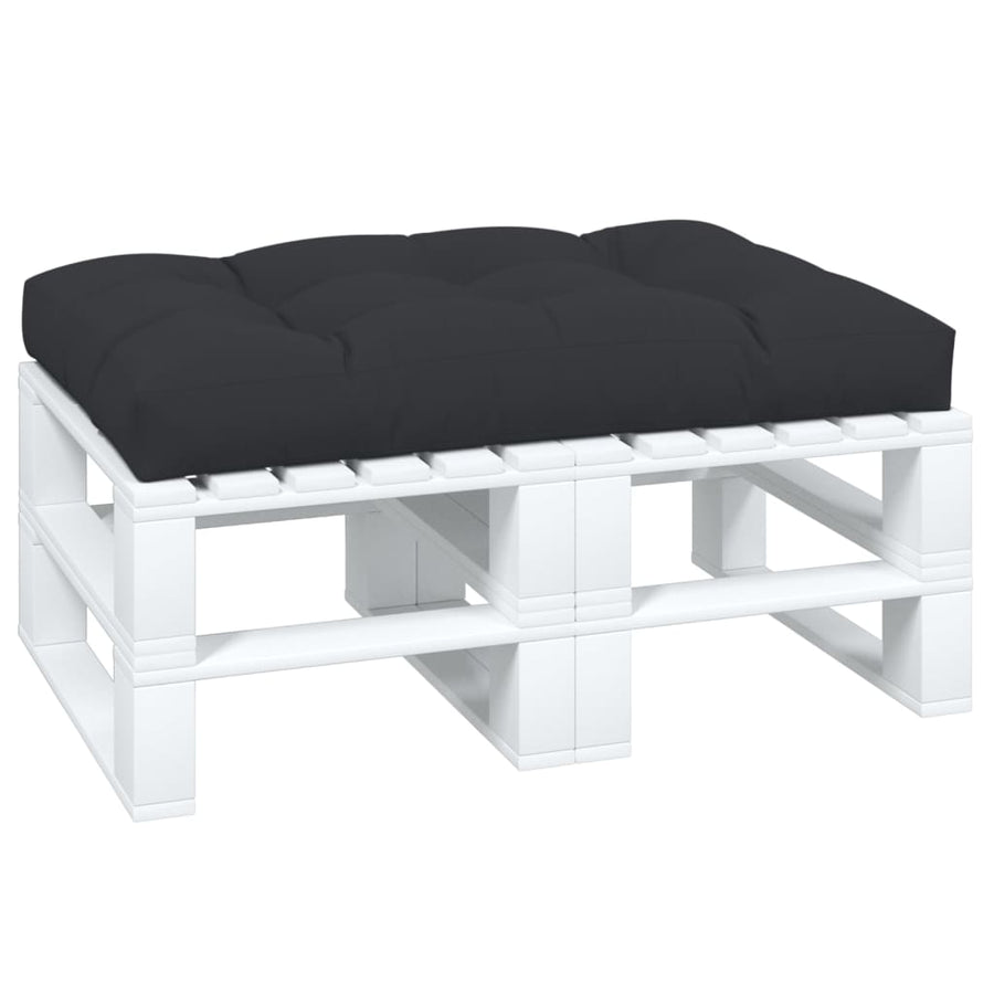 Palletkussen Stof 120 x 80 x 12 cm Zwart