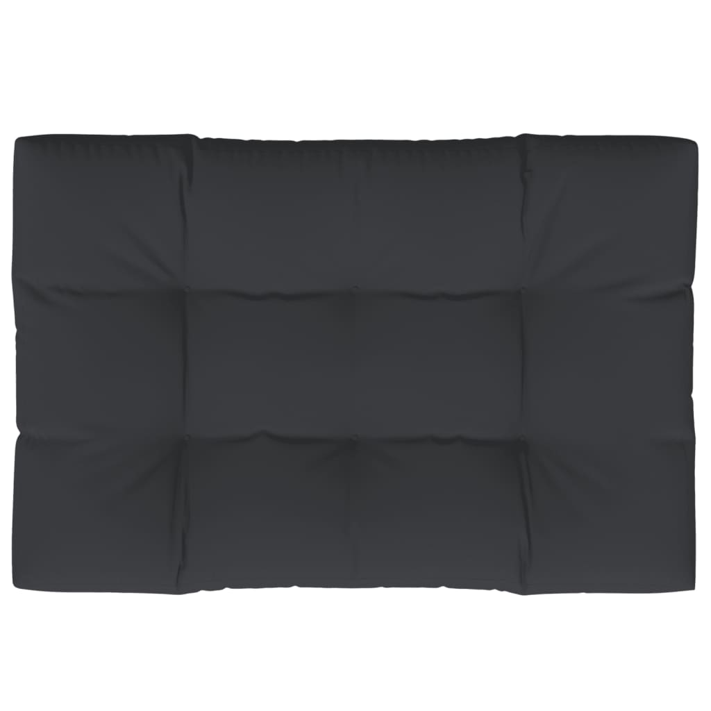 Palletkussen Stof 120 x 80 x 12 cm Zwart