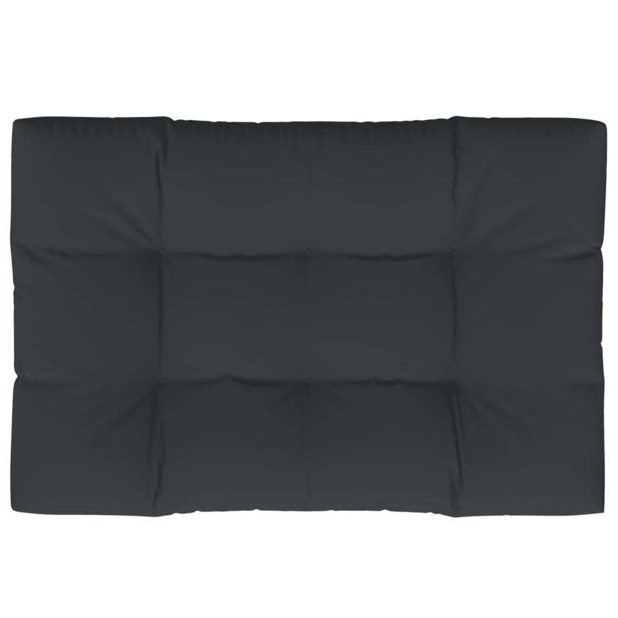 Palletkussen Stof 120 x 80 x 12 cm Zwart