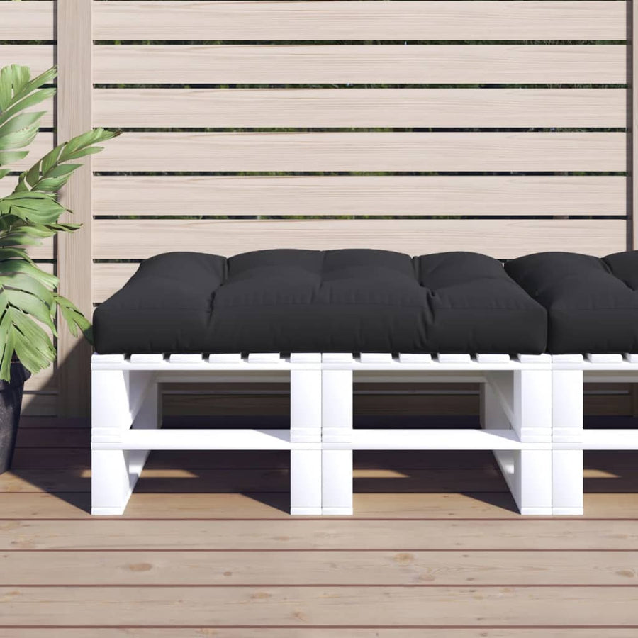 Palletkussen Stof 120 x 80 x 12 cm Zwart