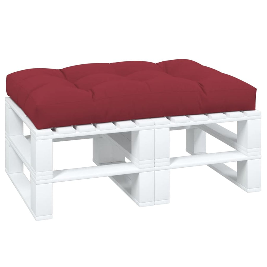 Palletkussen 120 x 80 x 12 cm stof wijnrood