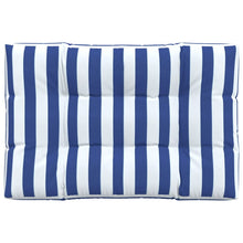 Palletkussen Gestreept Stof Blauw En Wit 120 x 80 x 12 cm