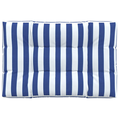 Palletkussen Gestreept Stof Blauw En Wit 120 x 80 x 12 cm