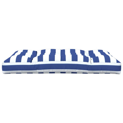 Palletkussen Gestreept Stof Blauw En Wit 120 x 80 x 12 cm
